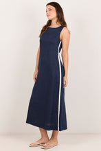 Load image into Gallery viewer, Stories Be Told Future Linen Sleeveless Midi Dress - Ink