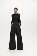 Load image into Gallery viewer, Harris Tapper Darvos Top - Black Mesh Velvet Hyde Boutique