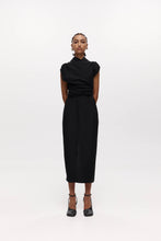 Load image into Gallery viewer, Harris Tapper Chaimberlain Dress - Black Silk Blend Apparel > Women > Clothing > Dresses > Midi Dresses > Harris Tapper Hyde Boutique
