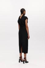 Load image into Gallery viewer, Harris Tapper Chaimberlain Dress - Black Silk Blend Apparel > Women > Clothing > Dresses > Midi Dresses > Harris Tapper Hyde Boutique
