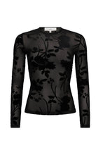 Load image into Gallery viewer, Harris Tapper Darvos Top - Black Mesh Velvet Hyde Boutique
