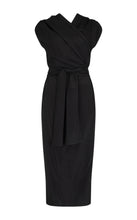 Load image into Gallery viewer, Harris Tapper Chaimberlain Dress - Black Silk Blend Apparel > Women > Clothing > Dresses > Midi Dresses > Harris Tapper Hyde Boutique