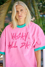 Load image into Gallery viewer, Hibiscus Hotel Vacay All Day Oversized Tee Arriving End Oct Hyde Boutique