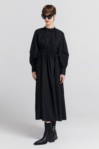Karen Walker Hiruma Organic Cotton Shirt Dress - Black  Hyde Boutique   