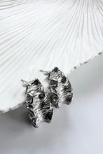 Load image into Gallery viewer, Castel & Co Crinkle Earrings - Silver Hyde Boutique