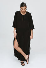 Load image into Gallery viewer, Marle Kaftan - Black Crinkle Apparel > Women > Clothing > Dresses > Kaftans > Marle Hyde Boutique