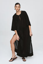 Load image into Gallery viewer, Marle Kaftan - Black Crinkle Apparel > Women > Clothing > Dresses > Kaftans > Marle Hyde Boutique