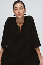 Load image into Gallery viewer, Marle Kaftan - Black Crinkle Apparel > Women > Clothing > Dresses > Kaftans > Marle Hyde Boutique