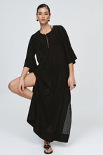 Load image into Gallery viewer, Marle Kaftan - Black Crinkle Apparel > Women > Clothing > Dresses > Kaftans > Marle Hyde Boutique
