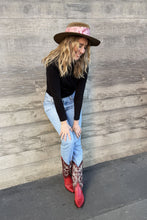 Load image into Gallery viewer, Dark Hampton X Kaylee Bell Cowboy Up Silk Petite Scarf - Pink Hyde Boutique