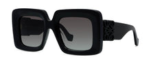 Load image into Gallery viewer, LOEWE Anagram LW40176U Sunglasses - Shiny Black/Gradient Smoke Eyewear Loewe