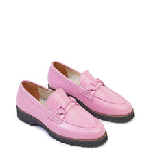 Load image into Gallery viewer, Kathryn Wilson Liza Loafer - Dolly Pink Croc  Hyde Boutique   
