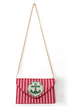Load image into Gallery viewer, Dark Hampton Love Anchor Beaded Bag Hyde Boutique