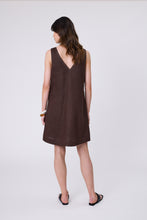 Load image into Gallery viewer, Marlow Luna Linen Dress - Carob Apparel > Women > Clothing > Dresses > Mini Dresses > Marlow Hyde Boutique