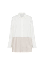 Load image into Gallery viewer, Camilla and Marc Marcel Colour Block Shirt - Taupe & White Hyde Boutique