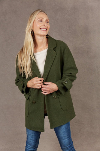 Eb & Ive Mohave Blazer - Olive  Hyde Boutique   