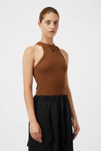 Load image into Gallery viewer, CAMILLA AND MARC Nora Rib Logo Tank - Soft Toffee Brown  Hyde Boutique   
