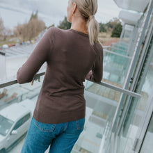 Load image into Gallery viewer, Moke Nicki Women's Sweater - Cocoa Powder Apparel > Women > Clothing > Knitwear > Jumpers > Crew Neck Jumpers > Moke Hyde Boutique