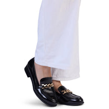 Load image into Gallery viewer, Kathryn Wilson Polly Loafer - Black Hi-Shine Hyde Boutique