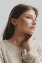 Load image into Gallery viewer, Castel & Co Ribbon Earrings - Gold Hyde Boutique