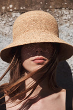 Load image into Gallery viewer, Assembly Label Raffia Bucket Hat - Natural Hyde Boutique