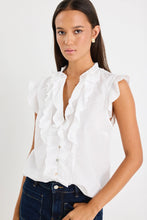 Load image into Gallery viewer, Ivy + Jack Ritzy Ruffle Front Sleeveless Top - Ivory