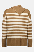 Load image into Gallery viewer, Caitlin Crisp Rupert Knit - Tan Stripe  Hyde Boutique