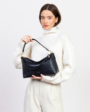 Load image into Gallery viewer, Saben Claudia Shoulder Bag - Black Croc Bag Saben