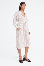 Load image into Gallery viewer, Jac + Jack Shakespeare Dress - Wide Fine Stripe Natural/Black Hyde Boutique