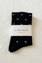 Load image into Gallery viewer, Le Bon Shoppe Sneaker Socks - Black/Cream