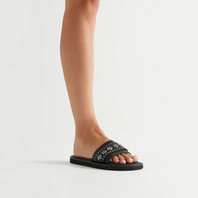 Load image into Gallery viewer, Sol Sana Cleo Slide - Black / Silver  Hyde Boutique   
