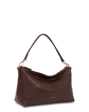 Load image into Gallery viewer, Saben Claudia Shoulder Bag - Espresso Croc Bag Saben