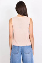 Load image into Gallery viewer, Among The Brave Salute Relaxed Sleeveless Knit Top - Blush Hyde Boutique