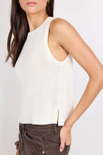 Load image into Gallery viewer, Among The Brave Salute Relaxed Sleeveless Knit Tank Top - Ivory Hyde Boutique