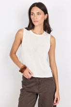 Load image into Gallery viewer, Among The Brave Salute Relaxed Sleeveless Knit Tank Top - Ivory Hyde Boutique
