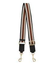 Load image into Gallery viewer, SABEN Feature Webbing Strap - Black + White + Tan Handbags Saben