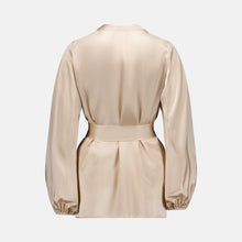 Load image into Gallery viewer, Caitlin Crisp Rhode Robe Top - Prosecco Pink Silk  Hyde Boutique   
