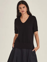 Load image into Gallery viewer, Sills Salma Knit Tee - Black