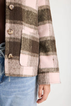 Load image into Gallery viewer, Stories Be Told Solace Oversized Shacket - Chocolate/Pink Check