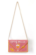 Load image into Gallery viewer, Dark Hampton Spritz Please Beaded Bag Hyde Boutique