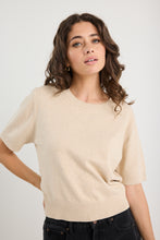 Load image into Gallery viewer, Ivy + Jack Topic Cashmere Blend Soft Knit Tee - Champagne Apparel > Women > Clothing > Tops > T-shirts > Ivy Jack Hyde Boutique