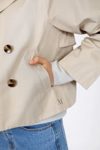 Load image into Gallery viewer, Marlow Unity Short Trench - Oat Apparel > Women > Clothing > Jackets > Trench Coats > Cropped Trench Coats > Marlow Hyde Boutique