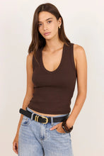 Load image into Gallery viewer, Among The Brave Vale V Neck Rib Tank - Chocolate Arriving Thursday
