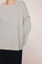 Load image into Gallery viewer, Marle Yelena Tee - Ivory/Black Stripe Apparel > Women > Clothing > Tops > T Shirts > Long Sleeve T Shirts > Marle Hyde Boutique