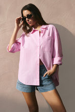 Load image into Gallery viewer, Stories Be Told You Got This Oversized Boyfriend Shirt - Pink Stripe Apparel > Women > Clothing > Shirts & Tops > Shirts > Oversized Shirts > Stories Be Told Hyde Boutique