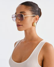 Load image into Gallery viewer, Luv Lou The Carter Sunglasses - Light Gold Sunglasses Luv Lou