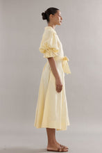 Load image into Gallery viewer, Caitlin Crisp Bloom Dress - Yellow Linen Apparel > Women > Clothing > Dresses > Midi Dresses > Caitlin Crisp Hyde Boutique