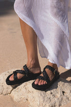 Load image into Gallery viewer, La Tribe Aki Sandal - Black/Gold Hyde Boutique