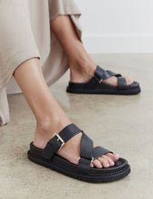 Load image into Gallery viewer, La Tribe Aki Slide - Black Hyde Boutique