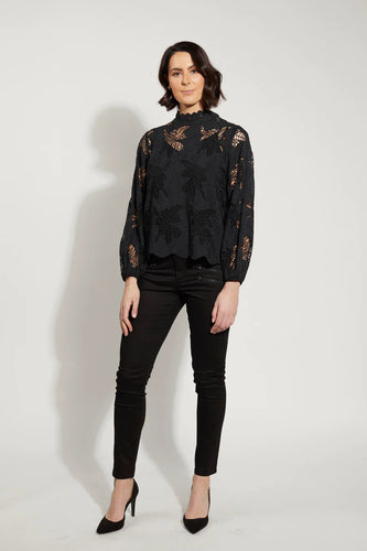 Drama the Label Anglaise Blouse - Black  Hyde Boutique   